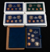 1981 - 1984 RAM Proof sets in original foams; plus the 1985 set in the original blue folder housed in a RAM box. (5 sets).