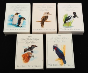 TEN DOLLAR SILVER PROOF COINS - THE BIRDS OF AUSTRALIA: 1989 $10 Kookaburra, 1991 $10 Jabiru, 1992 $10 Emperor Penguin, 1993 Palm Cockatoo, and 1994 $10 Wedge-Tailed Eagle; all in original packaging with individual Certificates of Authenticity. (5 Proofs).