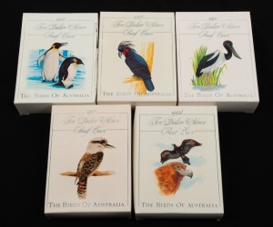 TEN DOLLAR SILVER PROOF COINS - THE BIRDS OF AUSTRALIA: 1989 $10 Kookaburra, 1991 $10 Jabiru, 1992 $10 Emperor Penguin, 1993 Palm Cockatoo, and 1994 $10 Wedge-Tailed Eagle; all in original packaging with individual Certificates of Authenticity. (5 Proofs).