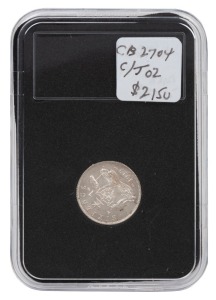 Sixpence: 1919 George V, Aunc.