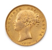 Great Britain: VICTORIA, Young Head 1859 Sovereign, Shield reverse,&nbsp;Unc.