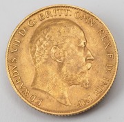 Great Britain: 1910 Half Sovereign, Edward VII, St. George reverse, EF. - 2
