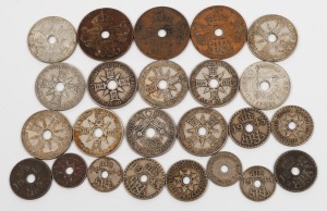 New Guinea: An accumulation comprising of One Pennies 1944 (3), Three pence 1935 (1), 1944 (3), Six pence 1935 (1), 1944 (5), and One Shilling 1935 (3), 1936 (2), 1938 (2), 1945 (4); mixed condition.