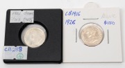 SIXPENCES: GEORGE V, 1926 aUnc and 1934 Unc. (2 coins). - 2