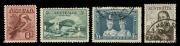 AUSTRALIA: 1913 - 1965 collection in Seven Seas album; Roos to &pound;1 Grey&nbsp;(defects), KGV heads, 6d Kookaburra, 5/- Bridge, Robes (both papers), Navigators set of 8, etc. Mainly U/FU/CTO; mixed condition.