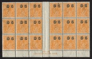 OFFICIAL OVERPRINTS: 1932 (SG.O128) &frac12;d Orange KGV, Ash Imprint blk.(18), CTO at PERTH G.P.O. June 1933. Most unusual!