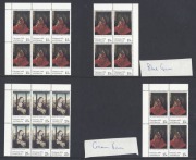 AUSTRALIA: Mainly late 1970s accumulation in two albums; blocks, gutter strips, part sheets, etc. with values to $5. (100s) MUH. FV: $380+ - 4