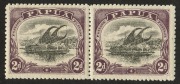 PAPUA: 1910-11 (SG.77+77a) 2d black & dull purple, horizontal pair, the left unit with "PCSTAGE" variety, superb MUH. (2)