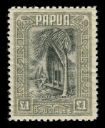 PAPUA: 1932-40 (SG.130-45 plus 130a) &frac12;d (both printings) - &pound;1 complete set of Pictorials, fine and fresh M/MLH. Cat.&pound;575. - 2
