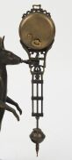 A reproduction Mystery "Kangaroo" swinging clock, 29cm high - 4