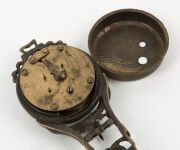 A reproduction Mystery "Kangaroo" swinging clock, 29cm high - 5