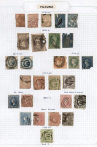 VICTORIA: 1850s - 1910s range, including revenues on album pages. Very mixed condition. (200+).