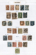 VICTORIA: 1850s - 1910s range, including revenues on album pages. Very mixed condition. (200+).
