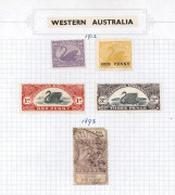WESTERN AUSTRALIA: 1861-1900s range on album pages; some useful items noted incl Mint to 5/-. (60+). - 3