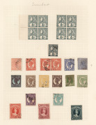 AUSTRALIAN COLONIES & STATES: A range on album pages; noted NSW 20/- Carrington *, various OS Overprints to 1/- *, Tasmania 10/- Tablet FU, Queensland 2/6, 5/- & &pound;1 CTO, South Australia 2/6, 5/- & 10/- CTO, Victoria Stamp Duty types to &pound;1 CTO, etc. (qty). - 2