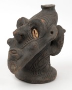 SPIRIT FIGURE fired clay and shell, Papua New Guinea origin, 23cm high