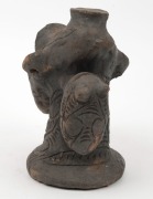 SPIRIT FIGURE fired clay and shell, Papua New Guinea origin, 23cm high - 4