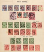 GREAT BRITAIN: An 1840 - 1990s, mainly used collection in a Lighthouse album; includes 1d blacks (2, defects), QV Line Engraved, etc. Pickings. (100s). - 4