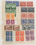 A mainly pre-decimal Australian accumulation in a small album, noted KGV 4d olive Imprint blk.4, 1937 NSW Sesqui set in Imprint blks.4, AIF set in Imprint blks.4, 3d Macarthur Imp.blk.12, 2d & 3d Victoria Imp.blks.12, 3d Jubilee Imp.blk.12; singles, some - 2
