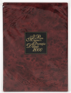 "The Australian Prime Minister's Olympic Dinner 2000" souvenir stamp album presented only to the attendees at the Dinner in Sydney. Complete, with all stamps, maximum cards and first day covers.
