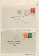 GREAT BRITAIN - Postal History: 1948-51 study of commercially used envelopes made from recycled Forces War maps; an interesting group. (10).