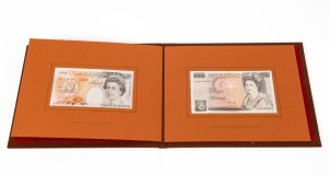Great Britain: TEN POUNDS: 1992 £5 first & last note presentation folder with matching serial numbers from Series D (1975) and Series E (1992); superb condition.