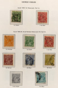AUSTRALIA: 1913 - 1965 collection in Seven Seas album; Roos to &pound;1 Grey&nbsp;(defects), KGV heads, 6d Kookaburra, 5/- Bridge, Robes (both papers), Navigators set of 8, etc. Mainly U/FU/CTO; mixed condition. - 4