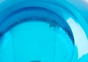 ORREFORS&nbsp;Swedish blue art glass bowl, 7.5cm high, 12cm wide - 3
