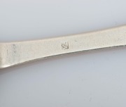 Four antique CHANNEL ISLANDS silver&nbsp;trefid spoons, 18th century, marks illegible but two possibly by PIERRE AMIRAUX, approximately 17.5cm long, 108 grams total - 7