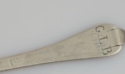 A 17th/18th century CHANNEL ISLANDS silver trefid&nbsp;spoon stamped "C.I." or "G.I.", most likely from Jersey, circa 1700, engraved "G.L.B.", 19cm long, 38 grams - 2