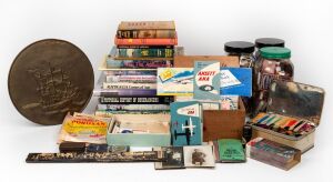 EPHEMERA: An accumulation including Ansett Airlines, a collection of match-folders in several large jars, books, postcards, etc. (qty)