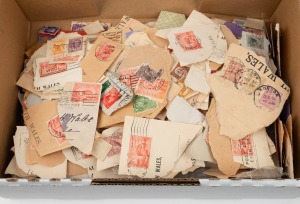 WORLD: An untidy accumulation, with stamps on-and-off paper, including Australian Roos, KGV heads, 1930s commems to 3d, Hong Kong, Straits Settlements, Japan, etc., plus a patchy children's album. (100s).