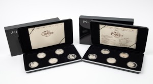 1993 and 1994 Masterpieces in Silver - The Explorers Parts 1 and 2, complete in cases of issue.
