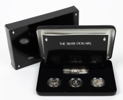 1990 Masterpieces in Silver - The Silver Dollars collection in original case and RAM box of issue.