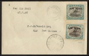 PAPUA - Aerophilately & Flight Covers: 21 July 1930 (AAMC P20) Port Moresby - Salamaua - Wau flown cover, carried by Ray Parer for Morlae Airline Ltd, with PORT MORESBY despatch cds and SALAMAU arrival cds.
