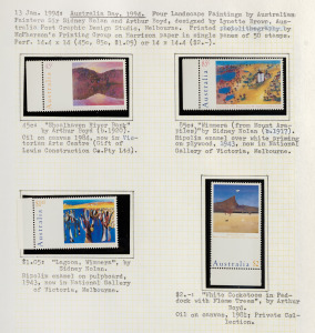 1992 - early 1994 specialized collection in two well-annotated volumes. with singles, sets, Miniature sheets, gutter blocks, booklets, some special overprints, framas, etc., (100s) MUH. FV: $600+.