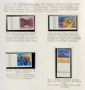 1992 - early 1994 specialized collection in two well-annotated volumes. with singles, sets, Miniature sheets, gutter blocks, booklets, some special overprints, framas, etc., (100s) MUH. FV: $600+.