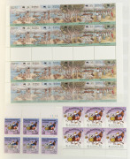 A large blue Lighthouse album containing a decimal period collection in blocks and strips, with values to $10. (100s) MUH. FV: $540+. - 3