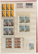 A large red PW stockbook containing a decimal period collection in strips and blocks with values to $10, (100s) MUH. FV: $450+ - 2