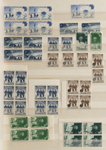 WORLD: A large stockbook with a useful collection of Australian Antarctic Territory 1957- 1988 MUH/M, some Malaysia, Singapore to $5 Eagle, some Pacific Islands, Japan, etc. (qty).