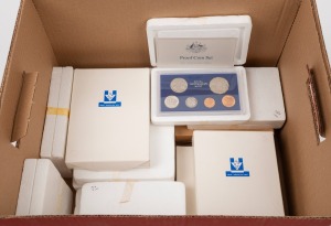 1978 (1), 1980 (1), 1981 (2), 1928 (2), 1983 (2), 1984 (2), 1985 (2) and 1986 (4) RAM Proof sets in original foams to 1984; plus the 1985 and 1986 sets in the original blue folder housed in RAM boxes. (Total:16 Proof sets).