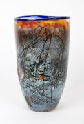 CHRIS PANTANO "Ash Wednesday" Australian art glass vase, impressed mark to base, 24.5cm high - 3