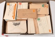 NEW ZEALAND - Postal History: POSTMARKS: A substantial accumulation of commercial mail, late 1940s - early 1950s; not much to say about the adhesives, but a very wide range of postmarks noted, (circa 2,500 covers).