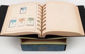 ISRAEL: 1948-mid 1996 collection in two Habul hingeless albums. Noted 1st Coins to 1000m (tabs to 50m), 1st New Year with tabs and tete-beche pairs, Tabul M/S, 1949 Flag tab singles (2), Petach Tikva tab singles (2), 1949 New Year set of three, 1950 2nd Postage Dues, etc.