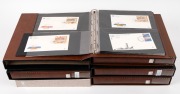 ISRAEL: A 1948 to early 1990s First Day Cover collection in five large albums, and a storage box. The early years to 1956 are represented by tabless stamps; the later years are all full tabs, together with some M sheets, all unaddressed official covers in