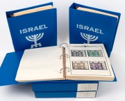 ISRAEL: 1949 - 1985&nbsp;comprehensive (but not complete) collection of corner Plate number blocks of 4 or 6 housed in five Minkus albums;&nbsp;also noted several sheetlets; MUH. (More than 900 different blocks of 4). Exceptionally good value!