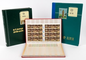 An accumulation of MUH blocks, strips, booklets and sheetlets in 3 albums; values to $1. FV: $525+