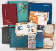 WORLD: An untidy accumulation of stamps in schoolboy albums, loose covers, etc.