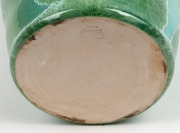 DAVID WILLIAMS green crystalline glazed pottery vase, stamped "David Williams, 1980", with additional impressed mark (illegible), 41cm high - 2