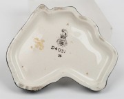 ROYAL DOULTON two "Map of Australia" English porcelain dishes, rare, circa 1920, factory marks to base, 13cm wide each - 2